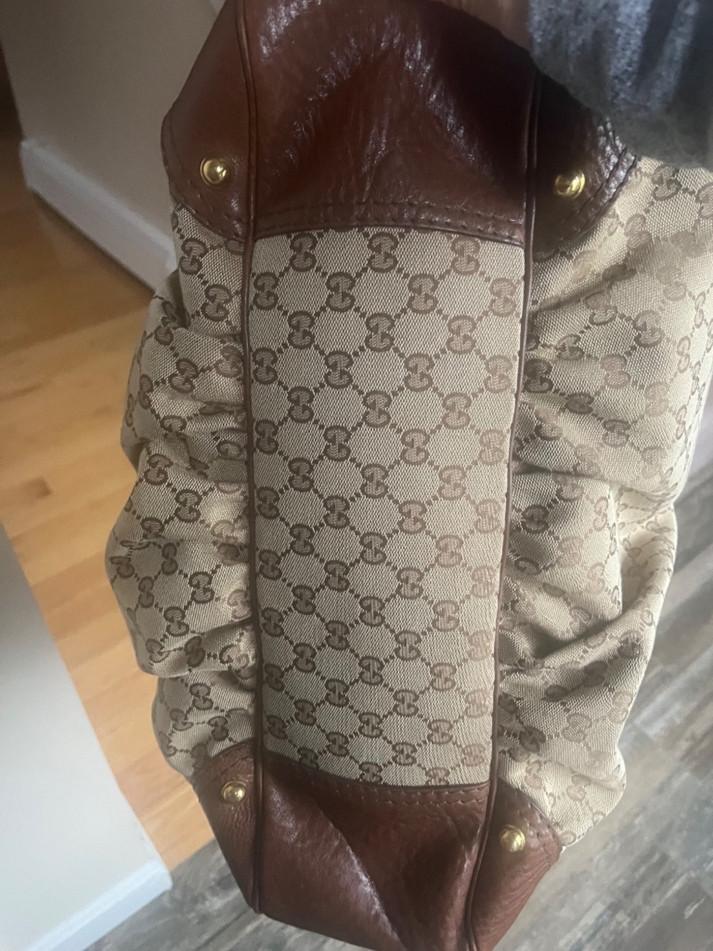 Gucci Large Canvas Hobo Bag with Dust Bag - Picture 15 of 16